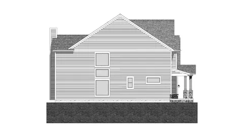 The Hawthorne house plan, exterior view 4